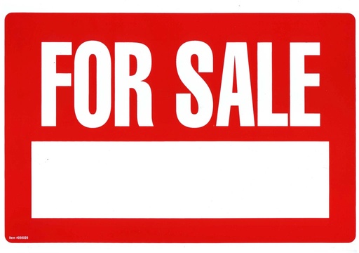 [3BOSG0005] For Sale Sign 12"x8"