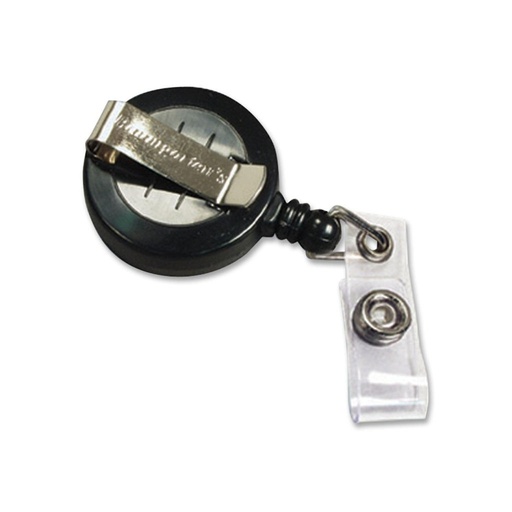 Retractable Badge Reel With Clip - Black