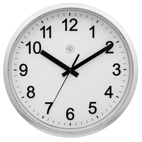 [NX-7307ZI-V2] Wall Clock Robust Silver 25cm