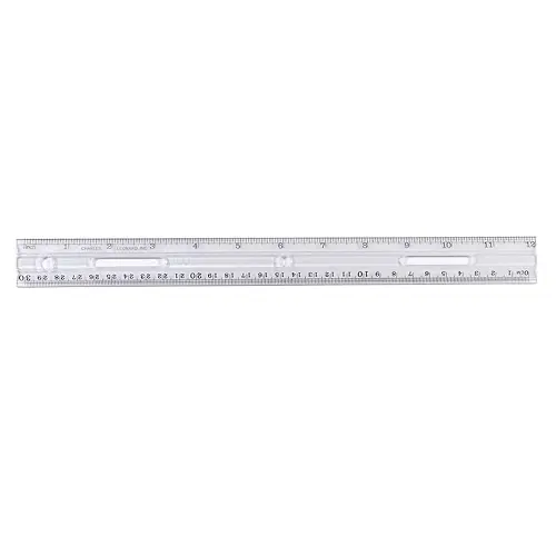 [LEO 77112 / 77112] Plastic Ruler Transparent - 12 Inch / 30 cm