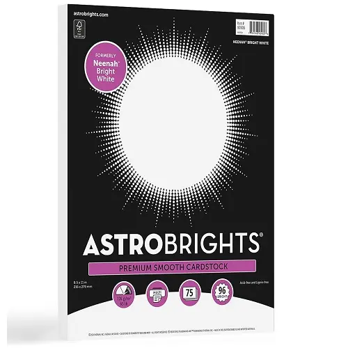 [Astrobrights Cardstock White] Copy Paper Letter Size 176gsm. (75) - White