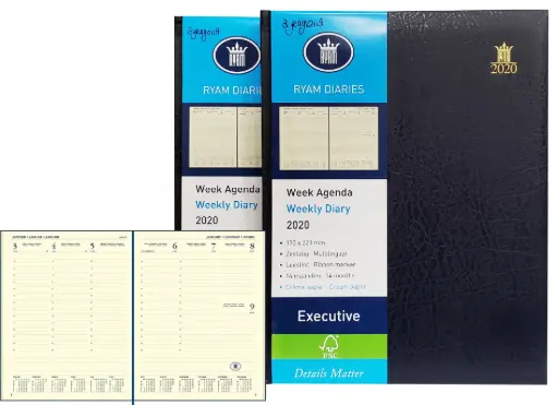 [3YRAG0118] Ryam Exec. 8044 Mundior Agenda Black