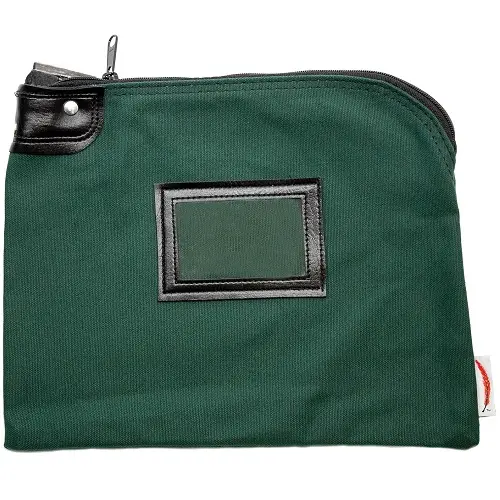 Locking Currency Bag Canvas - Forest Green