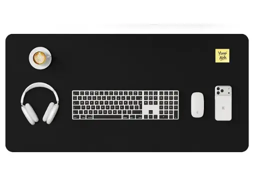 [Deskpad Black] Desk Pad Leather 31.5" x 15.8" Black