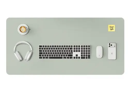 [Deskpad Grayish Green] Desk Pad Leather 31.5" x 15.8" Grayish Green