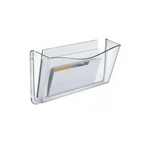 [Azar 250025 Clear] Azar Letter Size Wall Mount File Holder - Clear