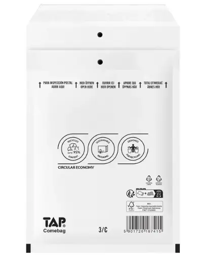 [3ENPL0029] White Bubble Lined Mail Envelopes - 17 x 22 cm