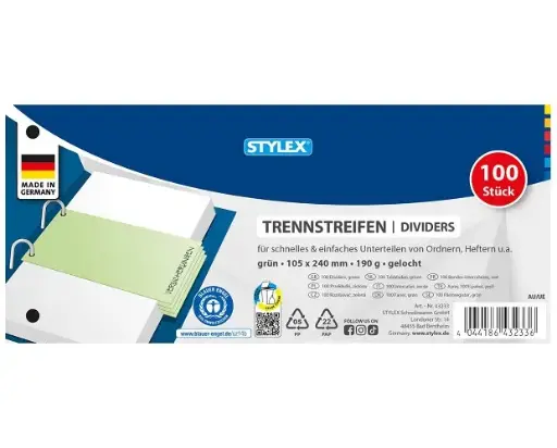[43233] Stylex Dividing Cards - Green