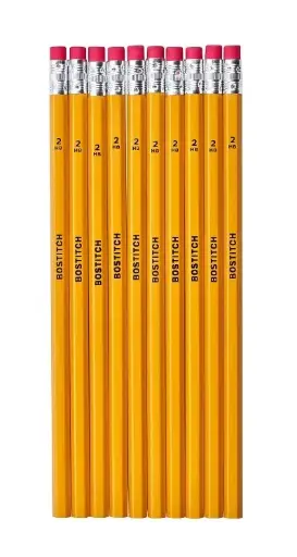 Bostitch Pencil #2 HB Rubber Tip 10/Pack