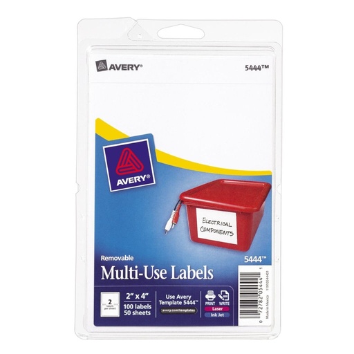 [3LTLB0013] Avery 5444 Multi-Use Labels 2" x 4" - White 