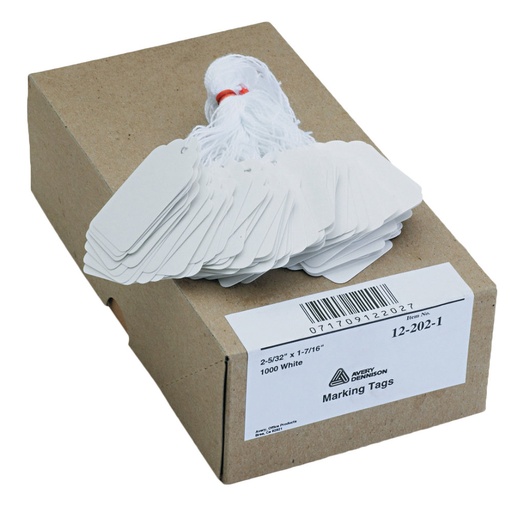 [3LTLB7512] Avery 12202 White Marking Tags 2 5/32" x 1 7/16" 