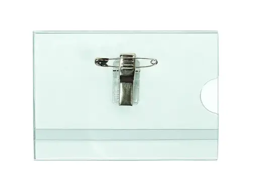 [3LTLB5029] Badge with Clip and Pin 40 X 75 mm