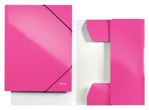[3MAKM0539] Wow Folder A4 3-Flap With Elastic Band - Pink 