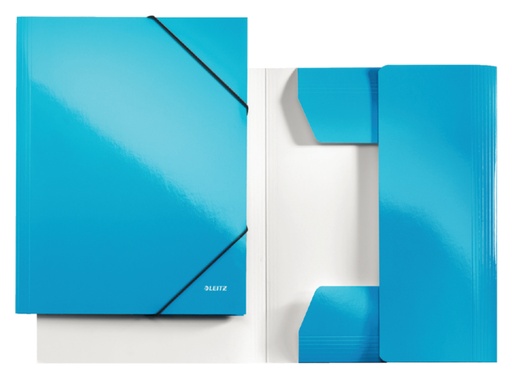 [3MAKM0540] Wow Folder A4 3-Flap With Elastic Band - Blue 