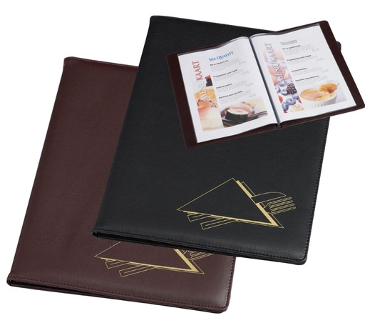 [3MADI0052] Menu Book 2 Pockets A4 - Burgundy