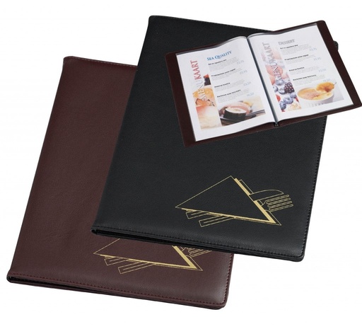 [3MADI0058] Menu Book 2 Pockets A5 - Black