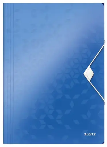 [3MAPM2120] Wow Folder A4 3-flap With Elastic Band - Blue 
