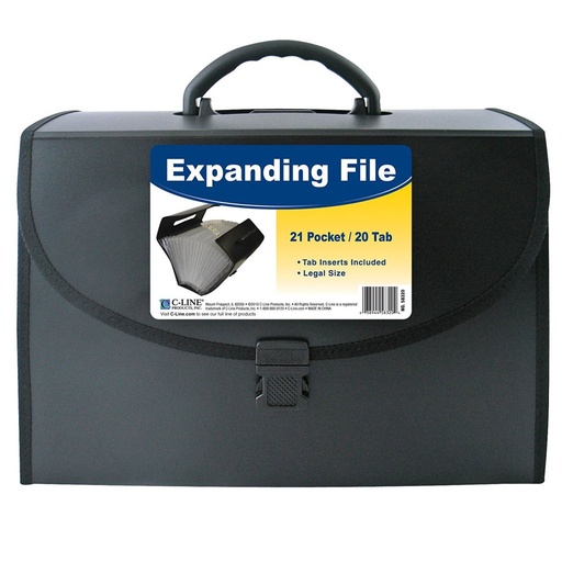 [3MAEP5044] Expanding File With Handle Legal Size - 21 Pockets