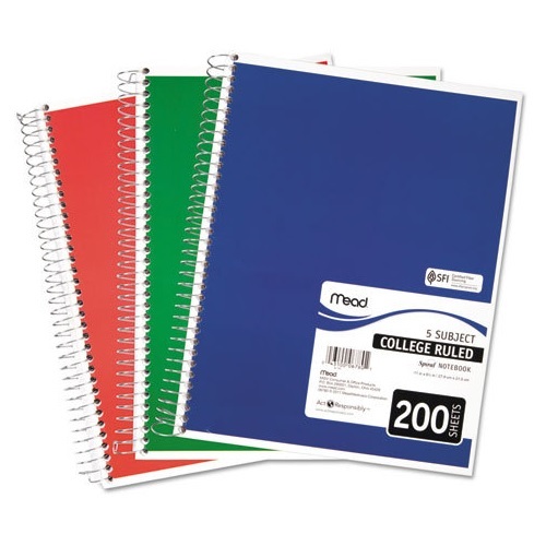 [3NOCB0139] College Ruled Notebook - 5 Subject (Kraft Cover)