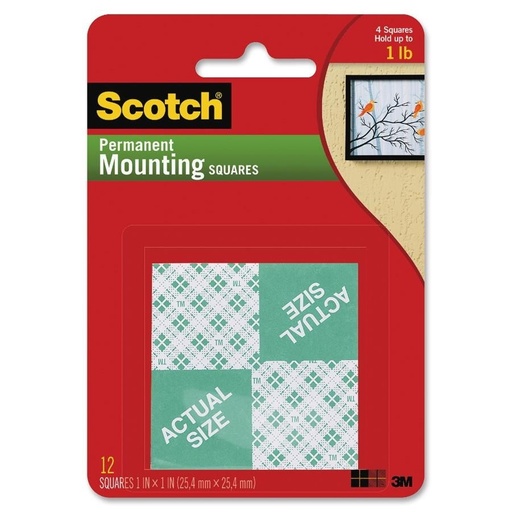 [3PLMO0001] Permanent Mounting Squares - Scotch