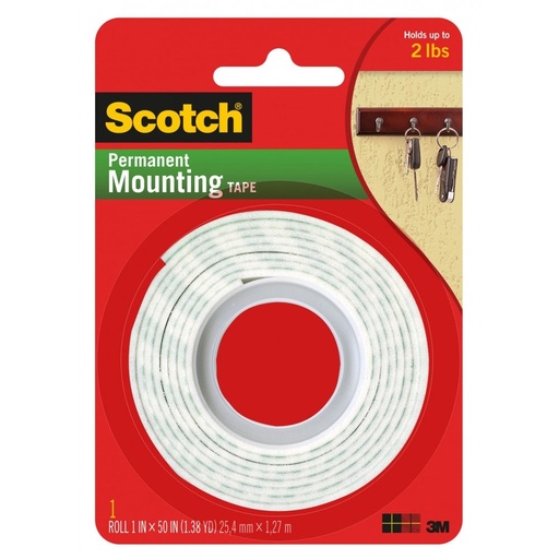 [3PLMO0009] Permanent Mounting Tape Roll 1"