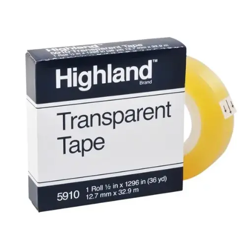 [3PLTS1508] Highland Transparent Tape 1/2" 