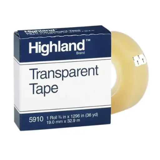 [3PLTS1507] Highland Transparent Tape 3/4" 