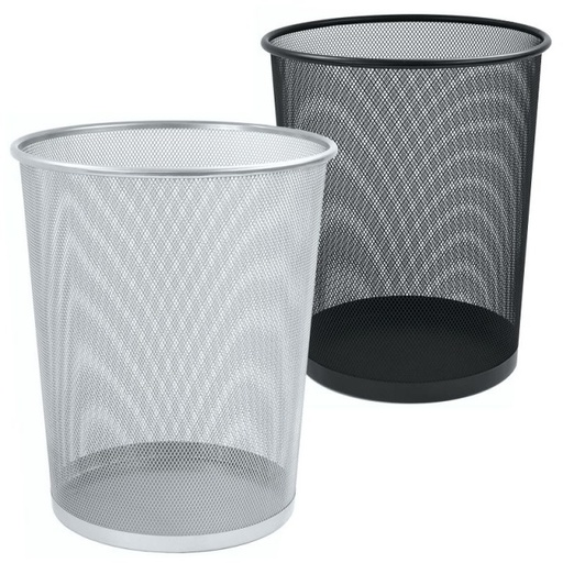 [3PRKT0094] Mesh Round Waste Bin - Black