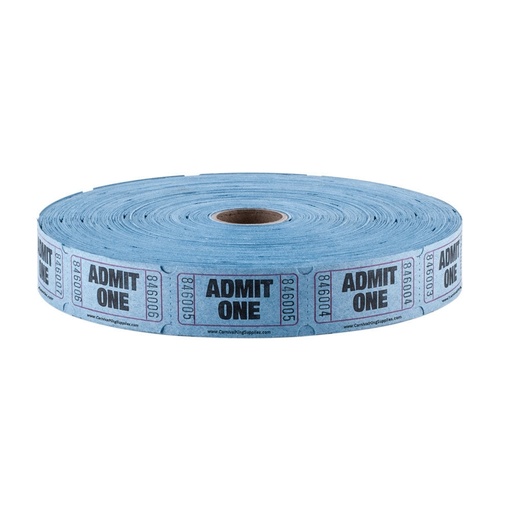 [3SITI0002] Single Admission Ticket Roll - Blue