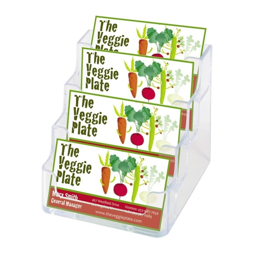 [3YRBC0048] Business Card Holder 4 Pockets - Clear