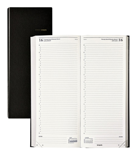 [3YRAG0124] Brepols Saturnus Lima Agenda  - Black