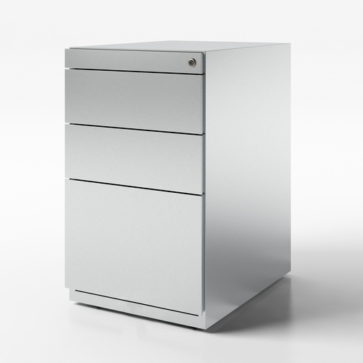 [4KABL0073] Desk-Height Pedestal, 3-Drawer, AL 