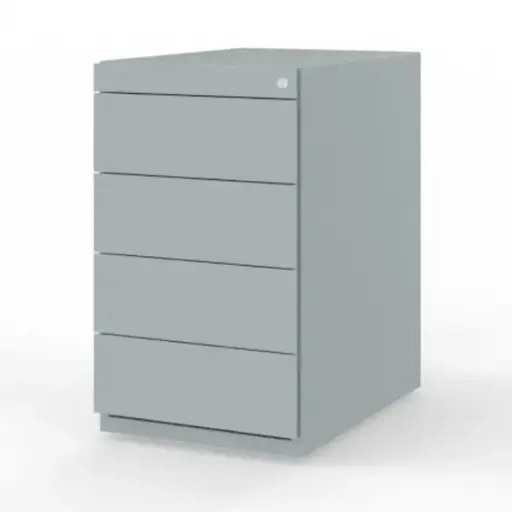 [4KABL0076] Desk-Height Pedestal, 4-Drawer, AL
