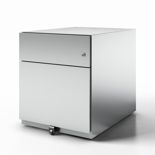 [4KABL0061] Mobile Pedestal, 2-Drawer, AL  