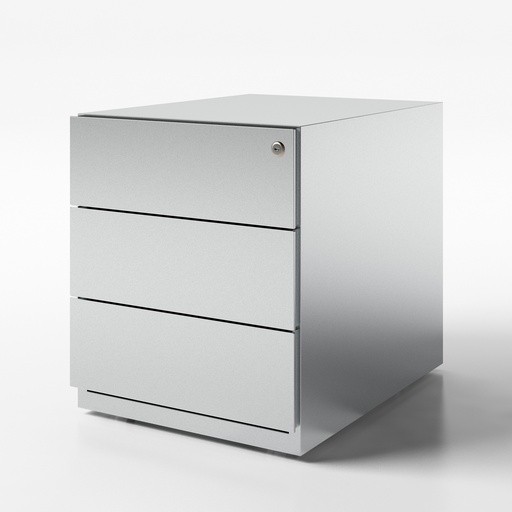 [4KABL0063] Mobile Pedestal, 3-Drawer, AL 